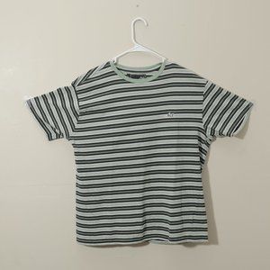 ...Lost Striped Embroidered Patch Small Logo Tee (XL)